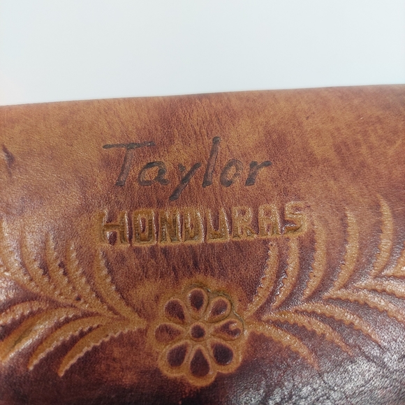 Handmade Hand Tooled Brown Leather Floral Honduras Crossbody Bag Western Boho - Picture 5 of 13